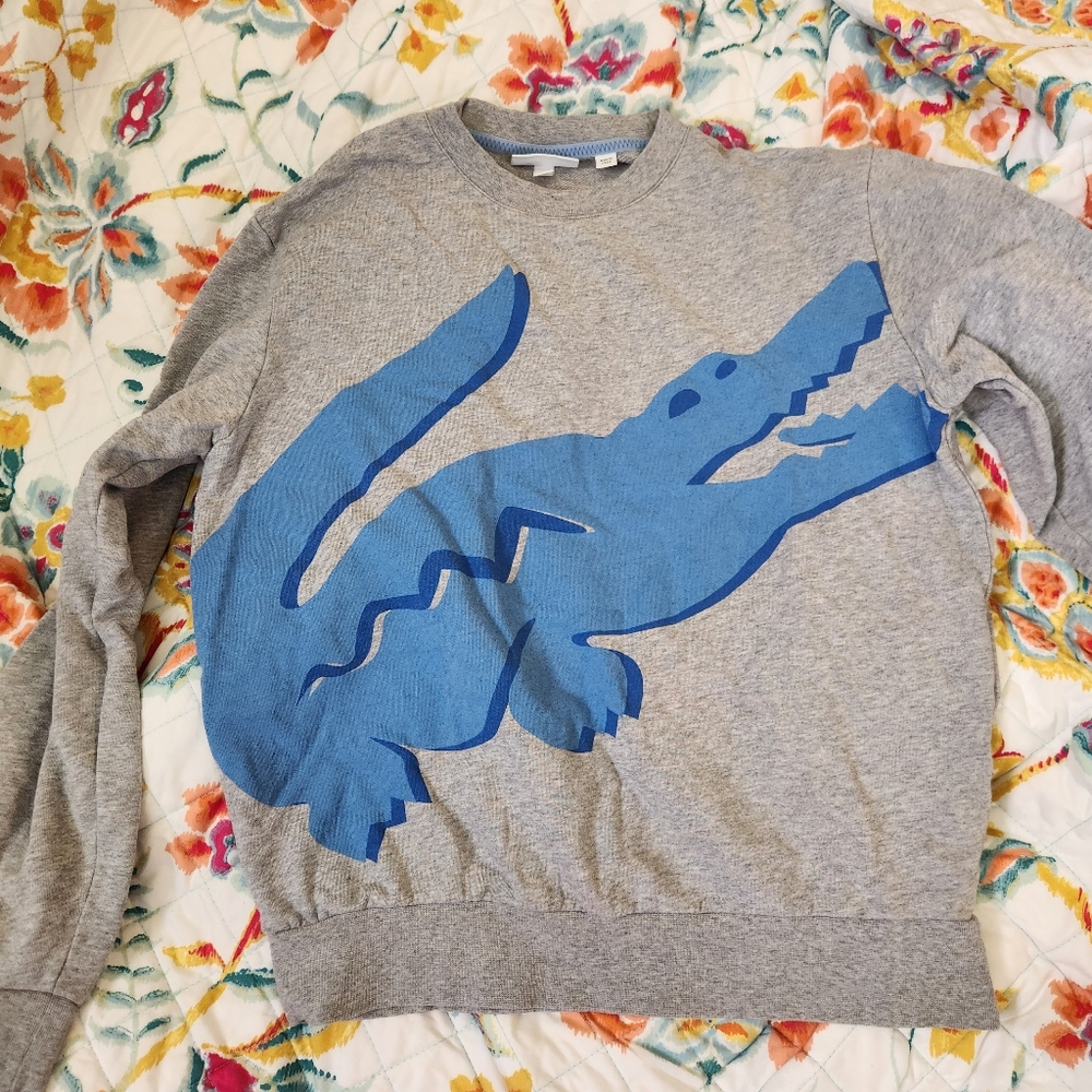 Lacoste Crocodile Crewneck Sweatshirt men’s size